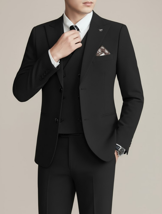 Men's Three-Piece Suit for Formal Events