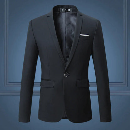Men's Classic Blazer Jacket for Formal Events