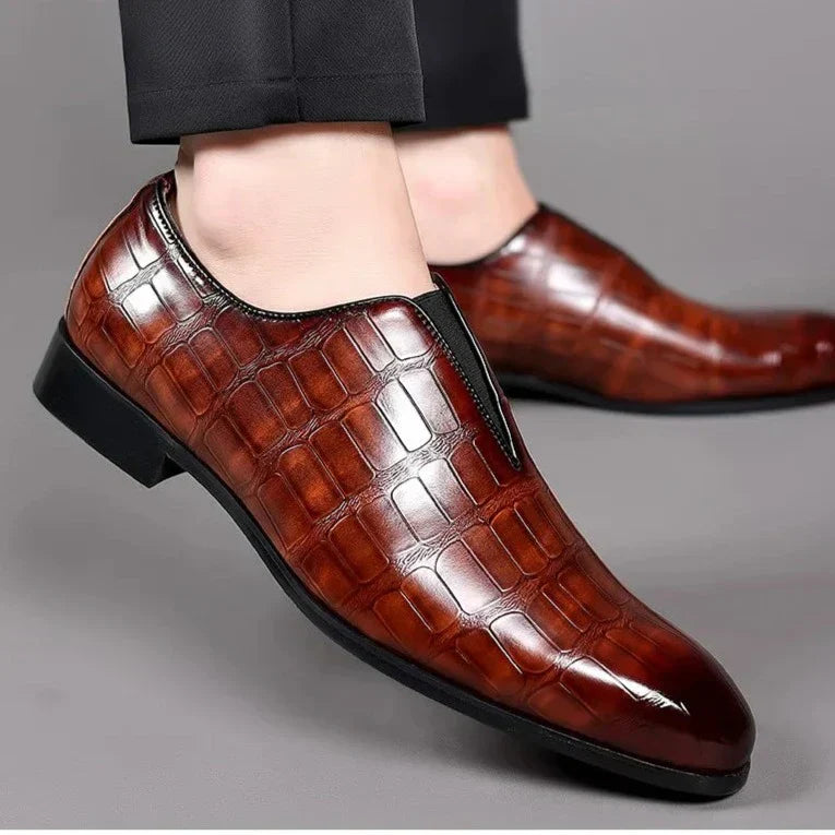 Men's Classic Patterned Dress Shoes for Formal Events