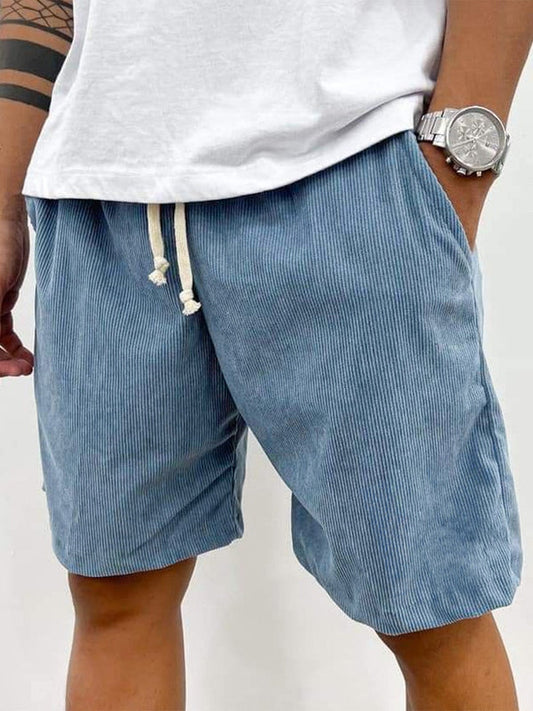 Men’s Corduroy Stretch Shorts – Stylish Ribbed Texture for Spring Wear