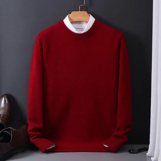 Men's Classic Knit Crew Neck Sweater - Ideal for Any Occasion
