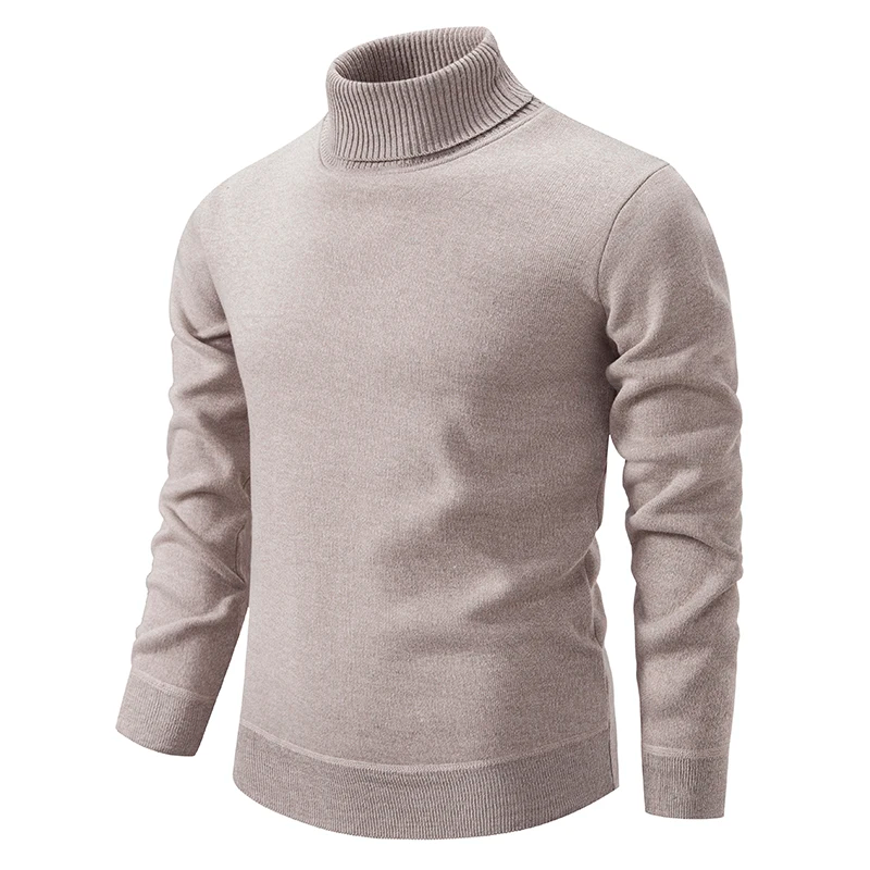 Men's High-Neck Knit Sweater for Stylish Layering
