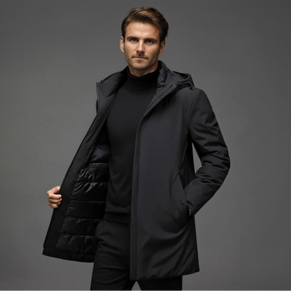 Men’s Hooded Winter Jacket - Stylish Insulated Outerwear
