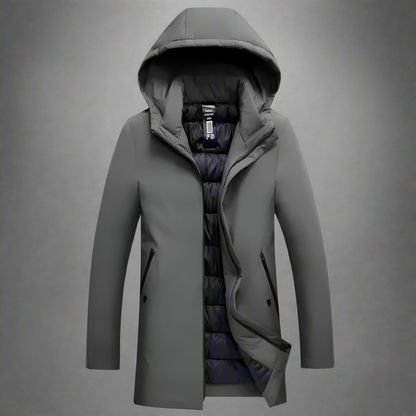 Men’s Hooded Winter Jacket - Stylish Insulated Outerwear