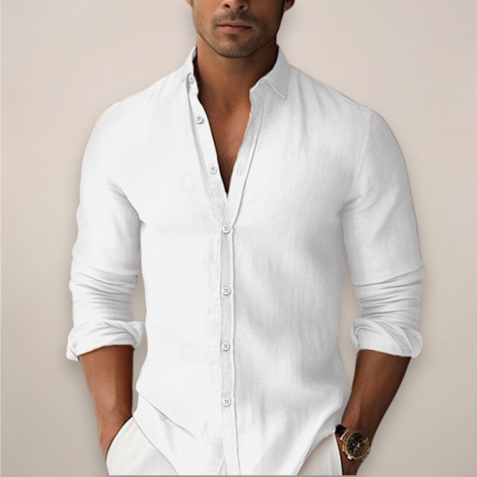 Men’s Linen Summer Shirt – Short Sleeve Button-Up for Stylish Occasions