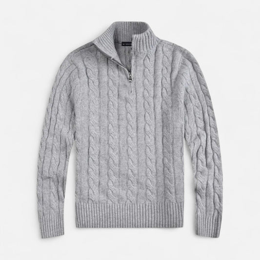 Men’s Open-Front Sweater with Stitch Detail – Ideal for Layering