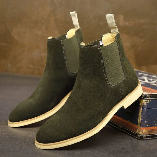 Men’s Retro Chelsea Boots - Stylish Medium-High Ankle Design for Any Occasion