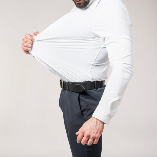 Men's Stretch Button-Up Shirt – Slim Fit Long Sleeve for Work & Social Events