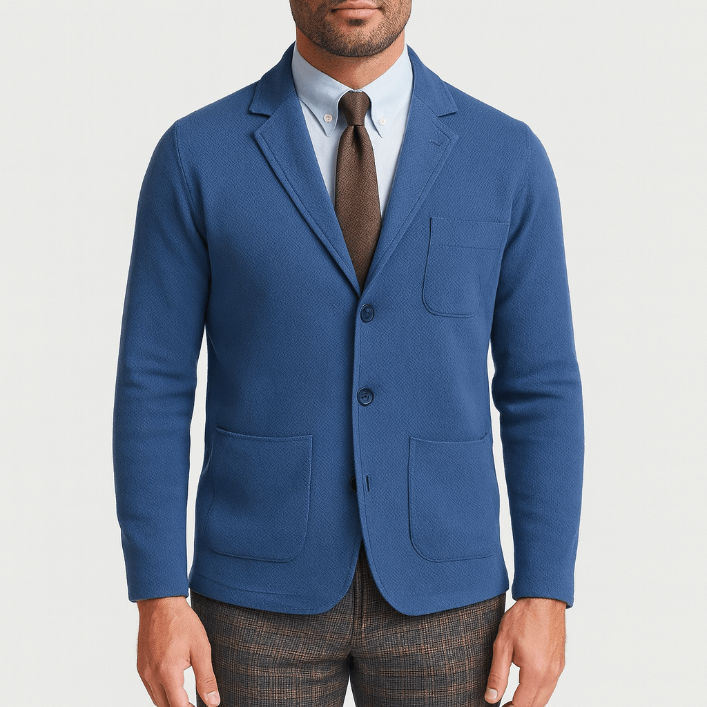 Men's Classic Blazer - Stylish Single-Breasted Design for Any Occasion