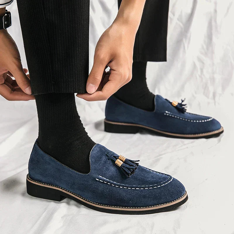 Men's Suede Tassel Moccasins for Smart Events