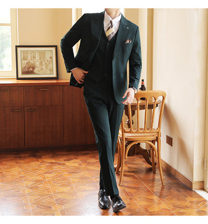 Men’s Three-Piece Formal Suit for Weddings & Events