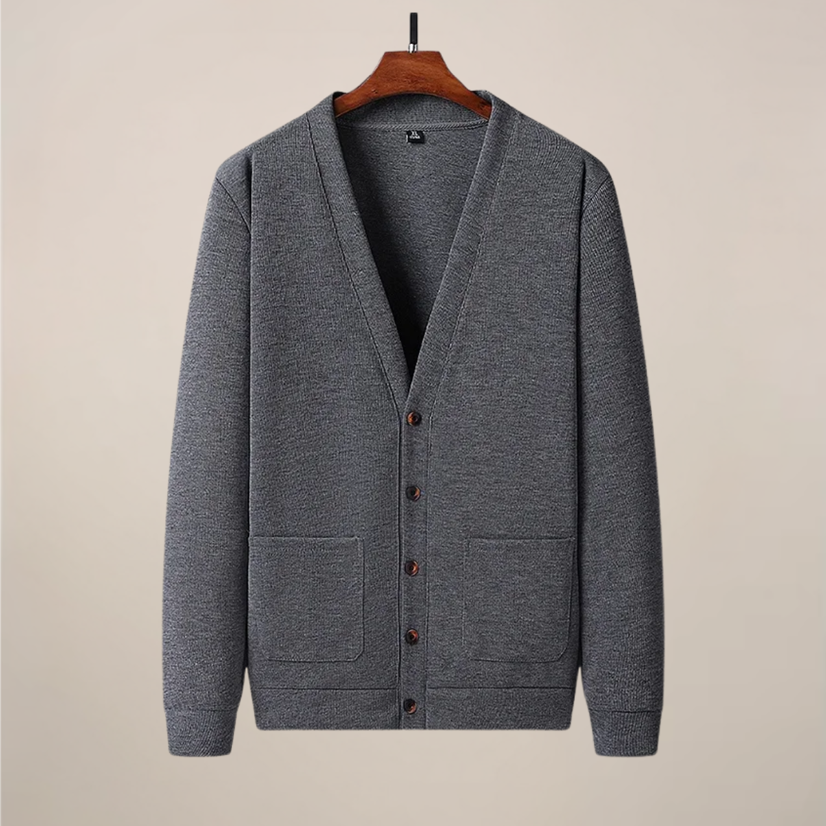 Men’s V-Neck Knit Cardigan with Pockets for Everyday Wear