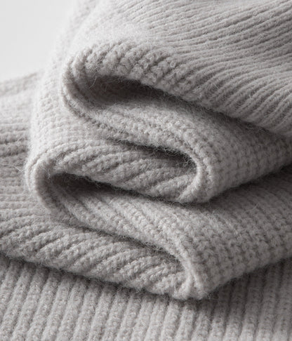 Men's Ribbed Funnel Neck Zip-Through Sweater - Ideal for Layering