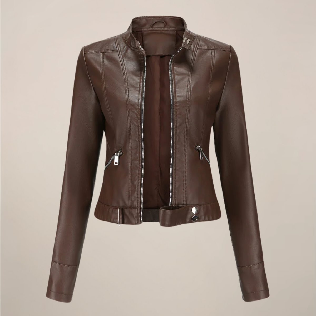 Chic Faux Leather Biker Jacket for Everyday Style