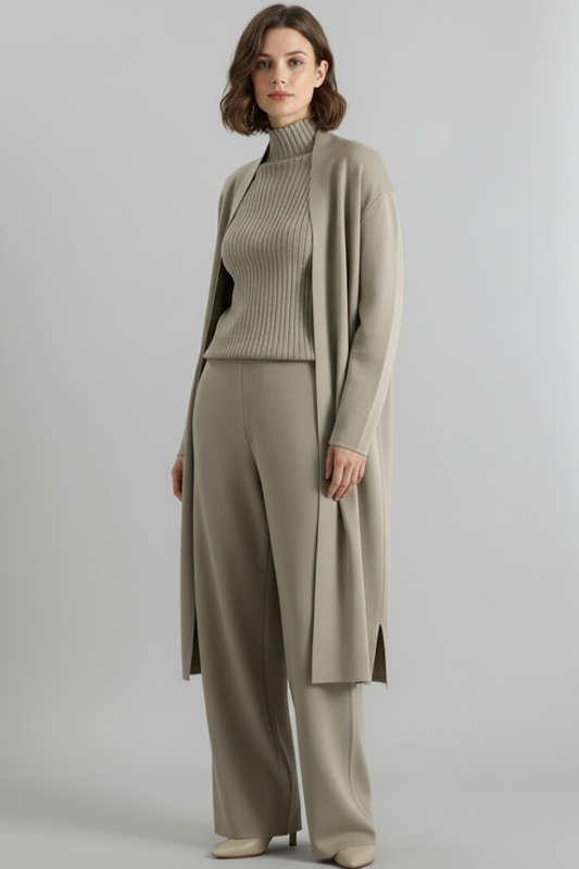 Chic Ribbed Knit Lounge Set for Relaxed Style