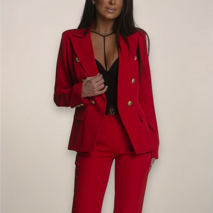Chic Women's Two-Piece Blazer Suit for Work & Events